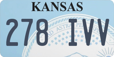 KS license plate 278IVV
