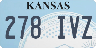 KS license plate 278IVZ