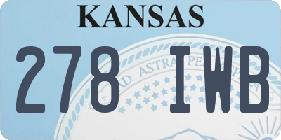 KS license plate 278IWB