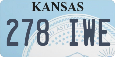 KS license plate 278IWE