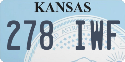 KS license plate 278IWF