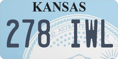 KS license plate 278IWL