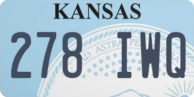 KS license plate 278IWQ