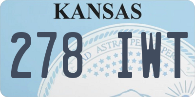 KS license plate 278IWT