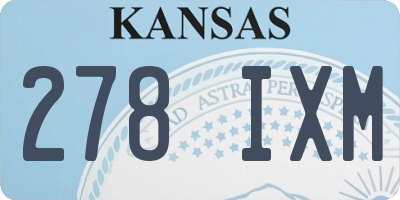 KS license plate 278IXM