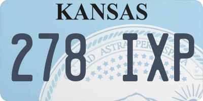KS license plate 278IXP