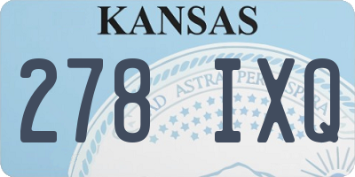 KS license plate 278IXQ