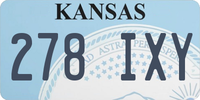KS license plate 278IXY