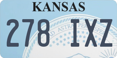 KS license plate 278IXZ
