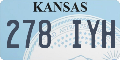 KS license plate 278IYH