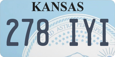 KS license plate 278IYI