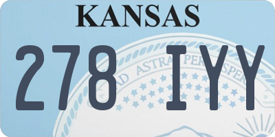 KS license plate 278IYY