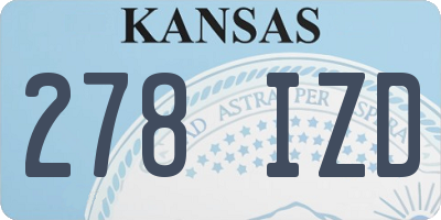 KS license plate 278IZD