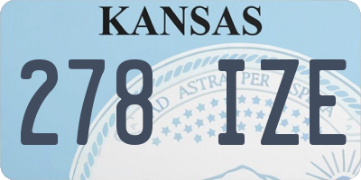 KS license plate 278IZE