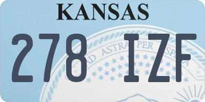 KS license plate 278IZF
