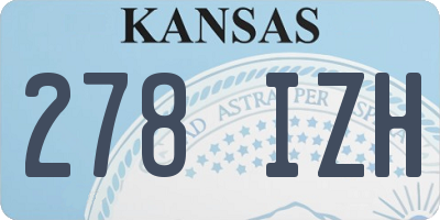 KS license plate 278IZH