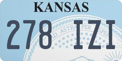 KS license plate 278IZI