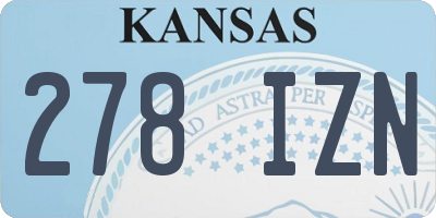 KS license plate 278IZN