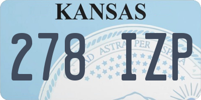 KS license plate 278IZP