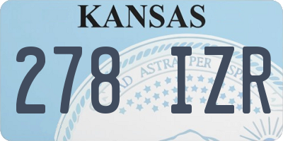 KS license plate 278IZR