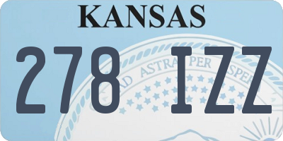 KS license plate 278IZZ