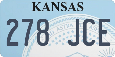 KS license plate 278JCE