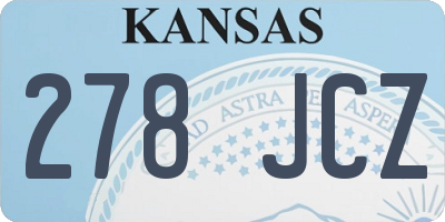KS license plate 278JCZ