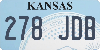 KS license plate 278JDB