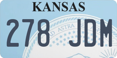 KS license plate 278JDM