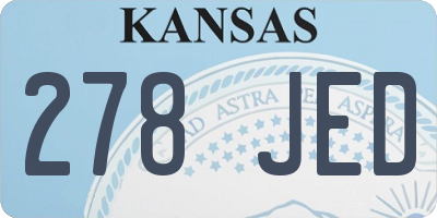 KS license plate 278JED