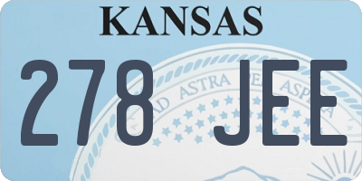 KS license plate 278JEE