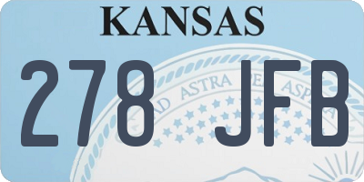 KS license plate 278JFB