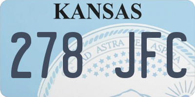 KS license plate 278JFC