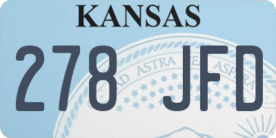 KS license plate 278JFD