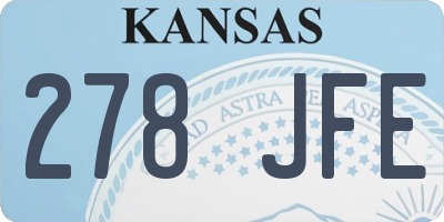 KS license plate 278JFE