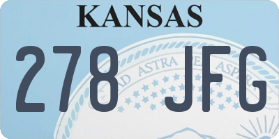 KS license plate 278JFG