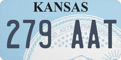 KS license plate 279AAT