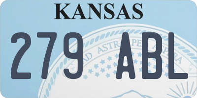 KS license plate 279ABL