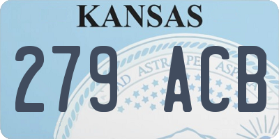 KS license plate 279ACB
