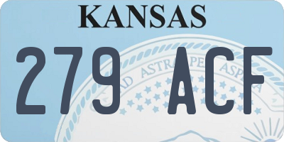 KS license plate 279ACF