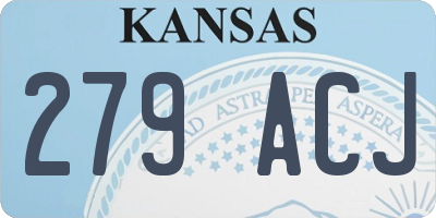 KS license plate 279ACJ