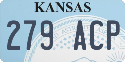 KS license plate 279ACP
