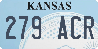 KS license plate 279ACR