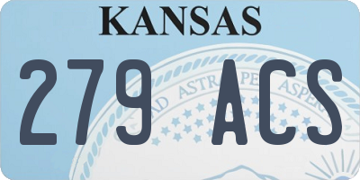 KS license plate 279ACS