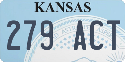 KS license plate 279ACT