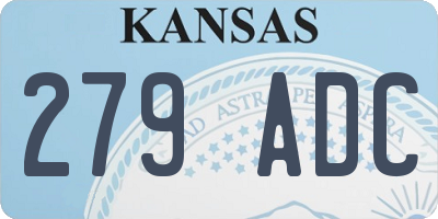 KS license plate 279ADC