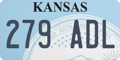 KS license plate 279ADL