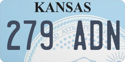 KS license plate 279ADN