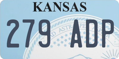 KS license plate 279ADP