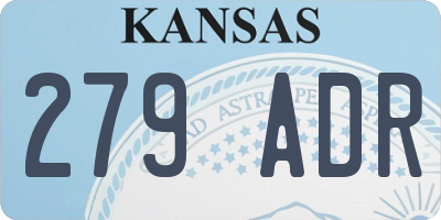 KS license plate 279ADR